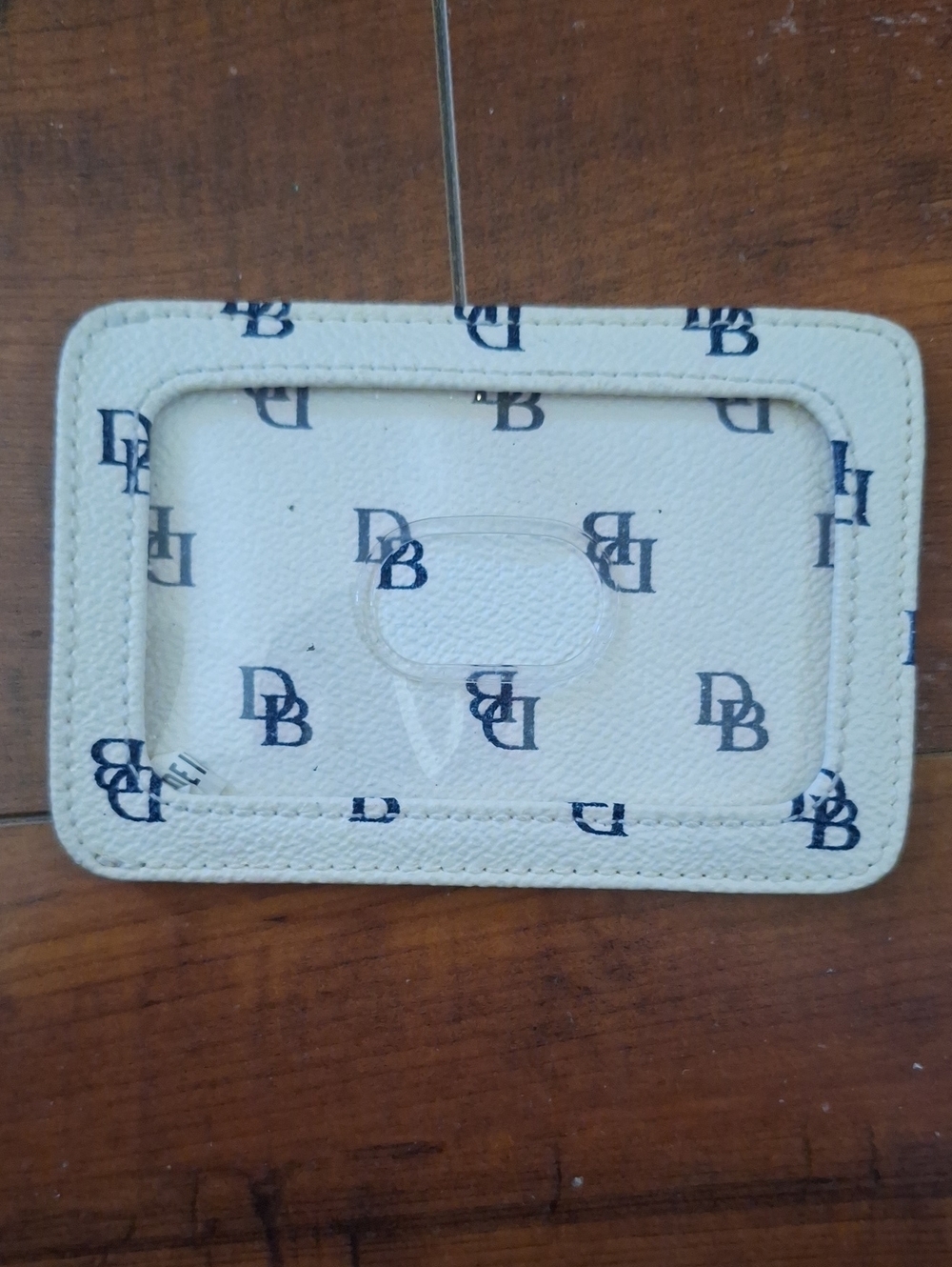 DB Monogram White Card Holder